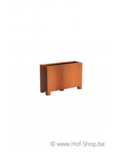 Andes met poten 120 x 40 x 80 cm - Plantenbak in cortenstaal