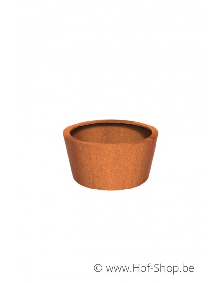 Conic 120 x 60 cm -  Jardinière Adezz en acier Corten