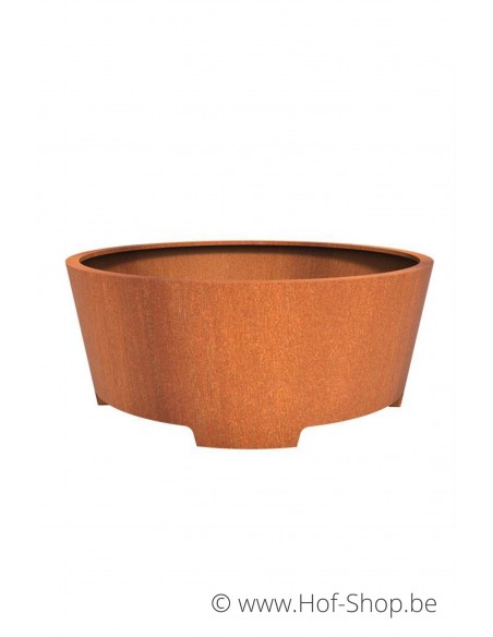 Conic avec pieds 200 x 80 cm - Jardinière Adezz en acier Corten