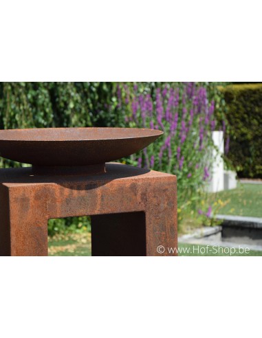 Socle U-block 40 x 40 x 40 - socle en acier corten