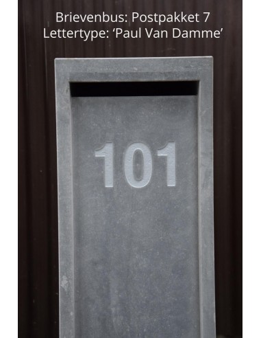 Gravure : numéro de maison sur la boîte aux lettres