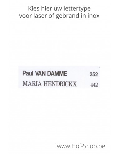 Lettertypes: branden op inox