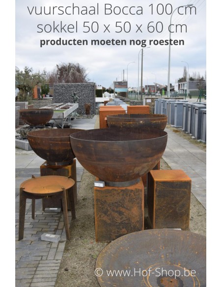 Bocca 100 x 51 cm - Brasero Adezz en acier corten