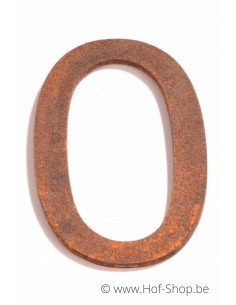 Nummer 0 - cortenstaal 30 cm hoog (Ari)