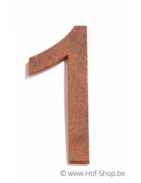 Nummer 1 - cortenstaal 30 cm hoog (Ari)