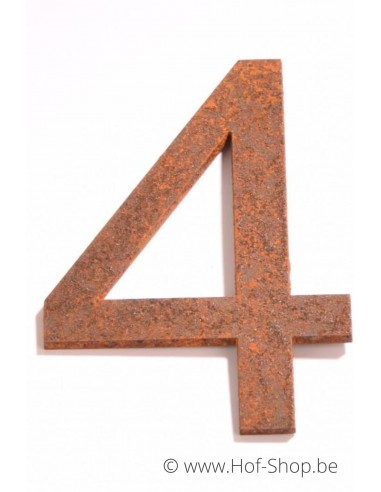 Numéro 4 - acier Corten de 30 cm de haut (Ari)