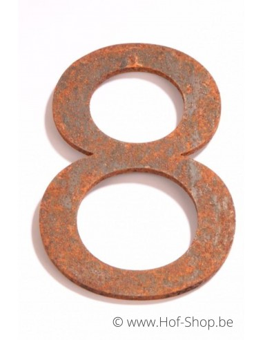 Numéro 8 - acier Corten de 30 cm de haut (Ari)