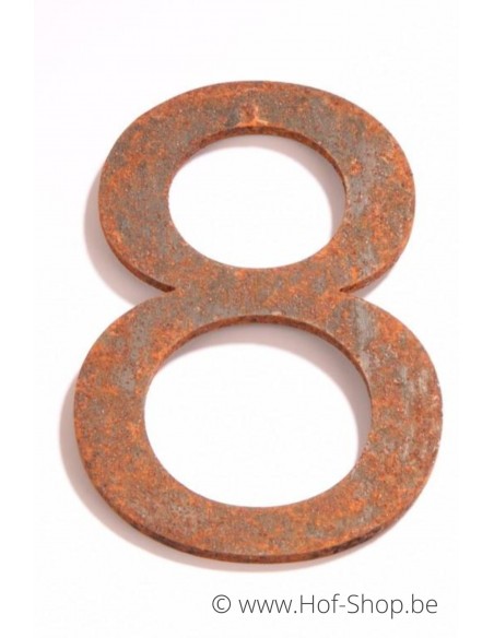 Numéro 8 - acier Corten de 30 cm de haut (Ari)