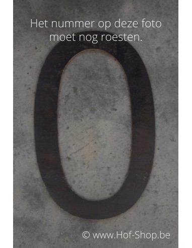 Nummer 0 - cortenstaal 30 cm hoog (Ari)