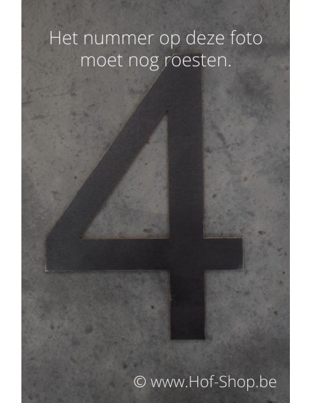 Numéro 4 - acier Corten de 30 cm de haut (Ari)
