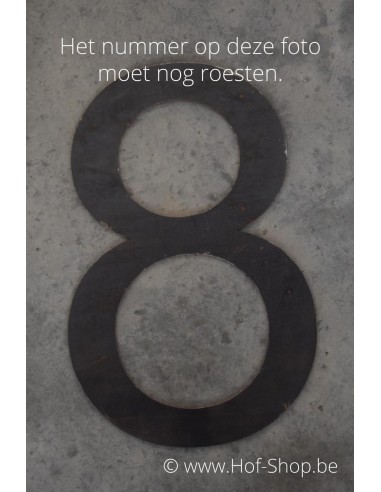 Numéro 8 - acier Corten de 30 cm de haut (Ari)