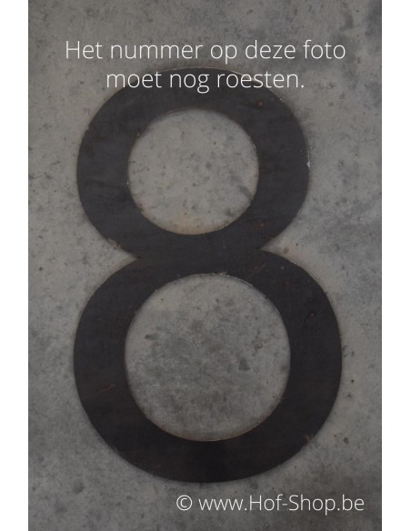 Numéro 8 - acier Corten de 30 cm de haut (Ari)