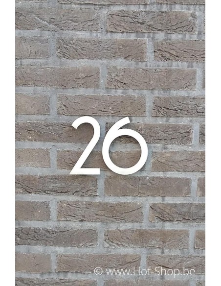 Numéro 7 avec espaceurs - acier inoxydable de 13 cm de haut (numéro de maison 'Rio' KatoDesign)