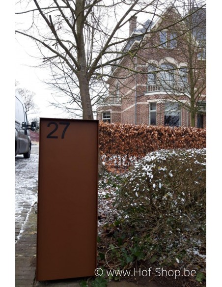 Dropbox Small Cortenstaal Look - pakketbus aluminium