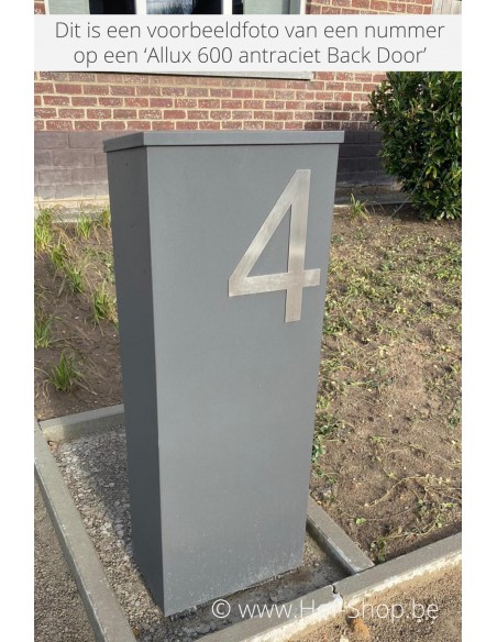 Nummer inox 30 cm Ari - voorbeeld