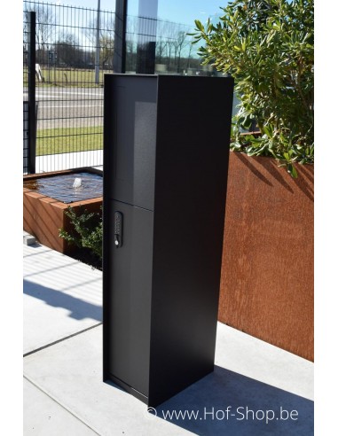 Fenix Front RAL 9005 - boîte à colis eSafe aluminium