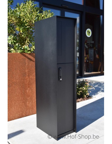 Fenix Front RAL 9005 - boîte à colis eSafe aluminium