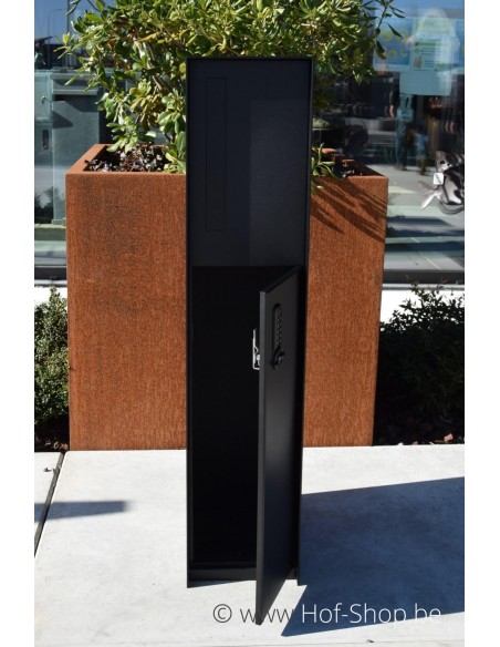Fenix Front RAL 9005 - boîte à colis eSafe aluminium