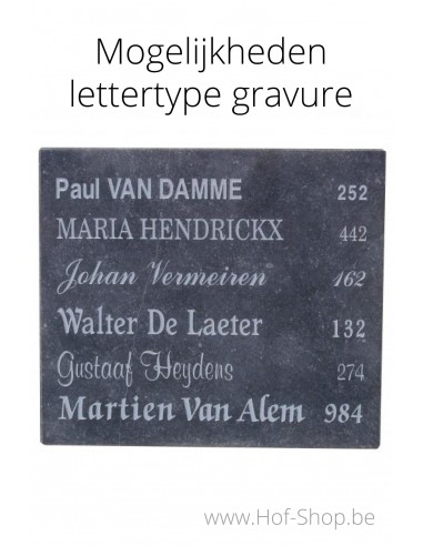 Gravure: lettertypes