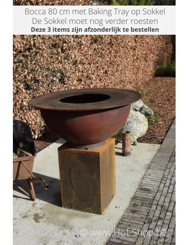 Bocca 80 x 41 cm - Brasero Adezz en acier corten