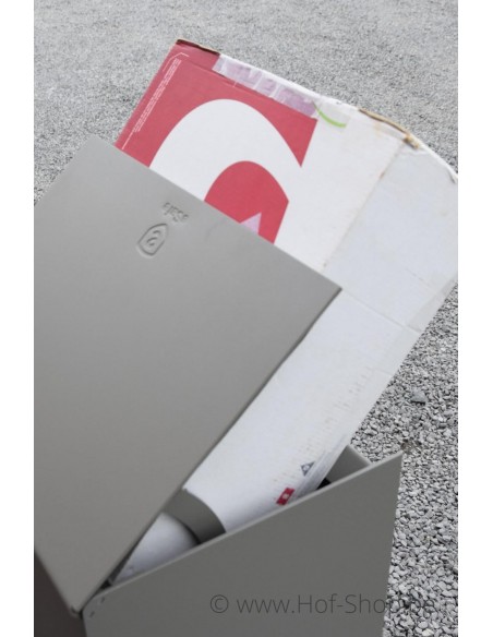 Dropbox Small RAL 7039 - pakketbus aluminium