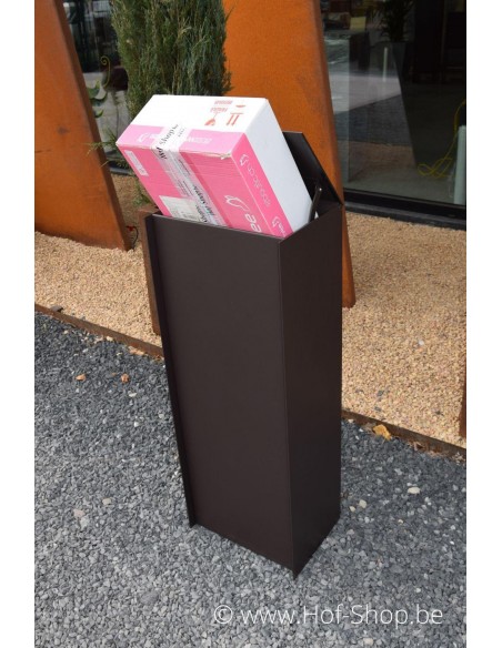 Dropbox Small RAL 8019 - pakketbus aluminium