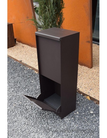 Dropbox Small RAL 8019 Back Door - ONZO boîte à colis aluminium