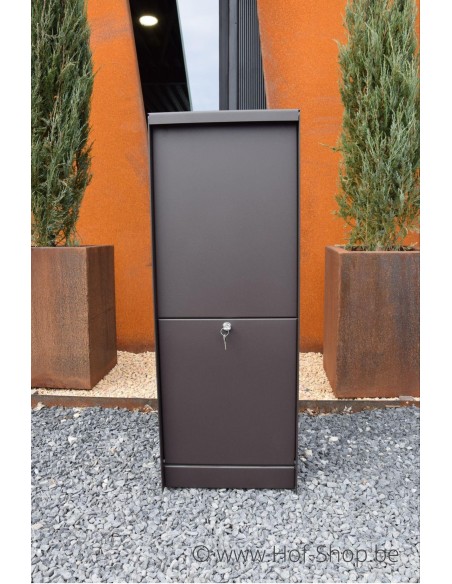 Dropbox Small RAL 8019 - pakketbus aluminium