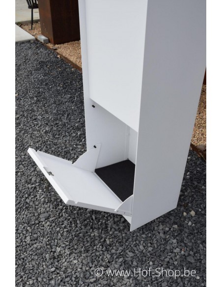 Dropbox Small RAL 9016 - pakketbus aluminium