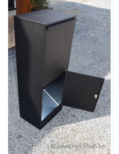 Allux 800 Large noir Front Door rukolock - boîte à colis