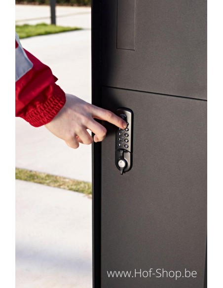 Fenix Front RAL 9005 - boîte à colis eSafe aluminium