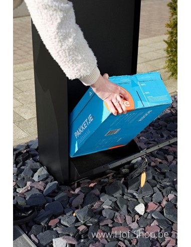 Dropbox Small RAL 9005 - pakketbus aluminium