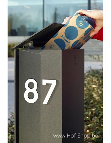 Numéro 8 - blanc aluminium 10 cm de haute (Numéro de maison Albo)