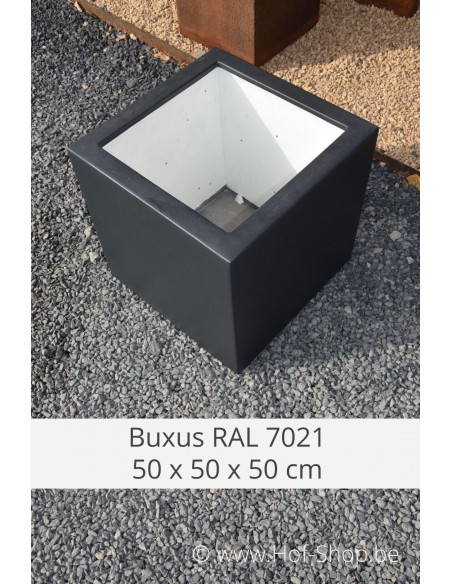 Buxus 50 x 50 x 50 cm RAL 7021 - Plantenbak in polyester