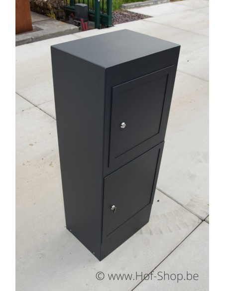 Archi Mini avec cylindre à boutons RAL 7021 - boîte à colis KatoDesign