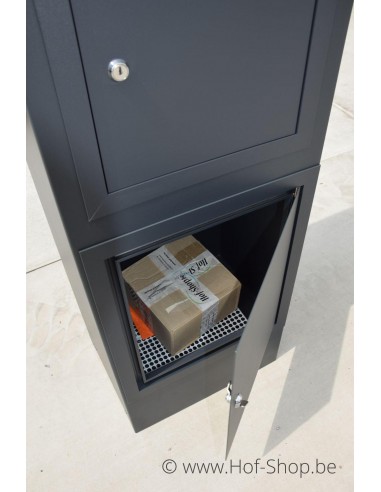 Archi Mini avec cylindre à boutons RAL 7021 - boîte à colis KatoDesign