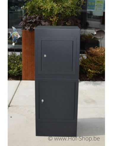 Archi Mini avec cylindre à boutons RAL 7021 - boîte à colis KatoDesign