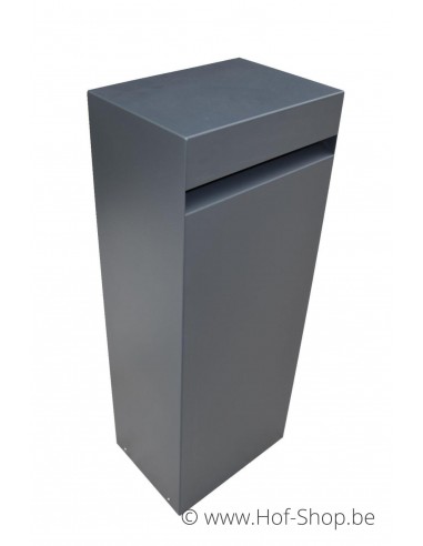 Archi Mini met knopcilinder RAL 7021 - pakketbus aluminium