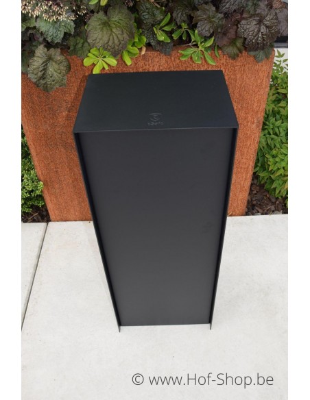 Dropbox Small RAL 9011 - pakketbus aluminium