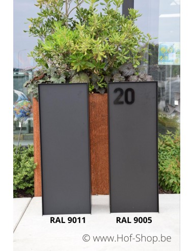 Dropbox Small RAL 9011 - pakketbus aluminium