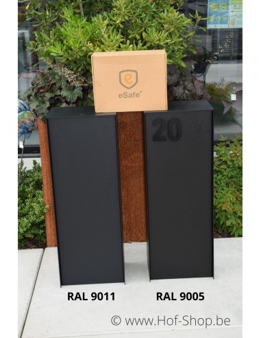Dropbox Small RAL 9011 - pakketbus aluminium