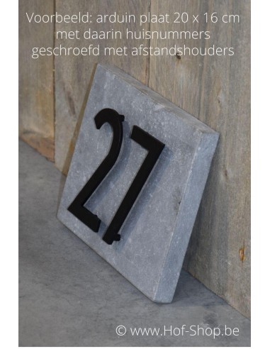 Plaque en pierre bleue vierge (sans gravure) - 18 x 18 x 2 cm en pierre bleue belge