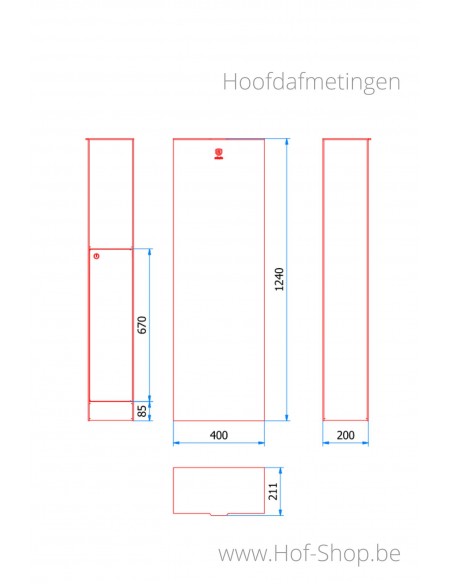 Fenix Top Medium - pakketbus aluminium