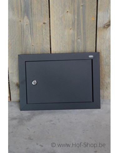 Brievenbusdeur 35,2 x 24,8 cm Zwart aluminium - Albo brievenkastdeur 529/1/H 'Calla Zwart Horizontaal'