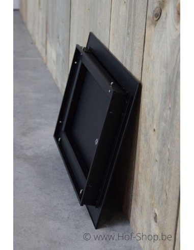 Brievenbusdeur 35,2 x 24,8 cm Zwart aluminium - Albo brievenkastdeur 529/1/H 'Calla Zwart Horizontaal'