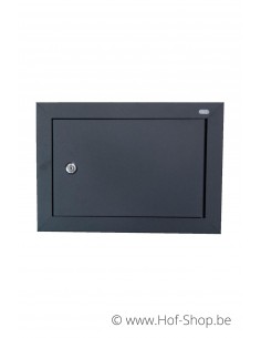 Brievenbusdeur 35,2 x 24,8 cm Zwart aluminium - Albo brievenkastdeur 529/1/H 'Calla Zwart Horizontaal'