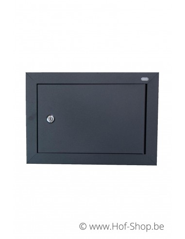 Brievenbusdeur 35,2 x 24,8 cm Zwart aluminium - Albo brievenkastdeur 529/1/H 'Calla Zwart Horizontaal'