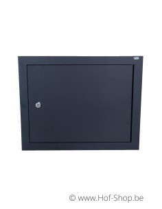 Brievenbusdeur 44,2 x 35,2 cm Zwart aluminium - Albo brievenkastdeur 529/3 'Poppy Zwart Horizontaal'