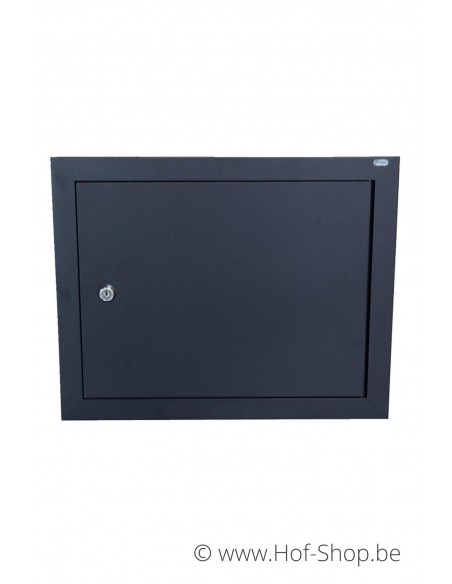 Brievenbusdeur 44,2 x 35,2 cm Zwart aluminium - Albo brievenkastdeur 529/3 'Poppy Zwart Horizontaal'