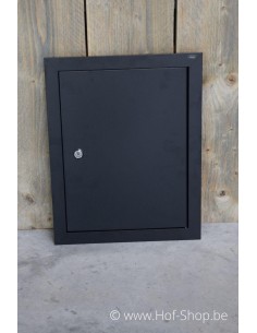 Brievenbusdeur 35,2 x 44,2 cm Zwart aluminium - Albo brievenkastdeur 529/3 'Poppy Zwart'